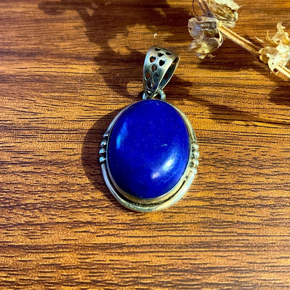 Lapis Lazuli & Silver Heart Pendant